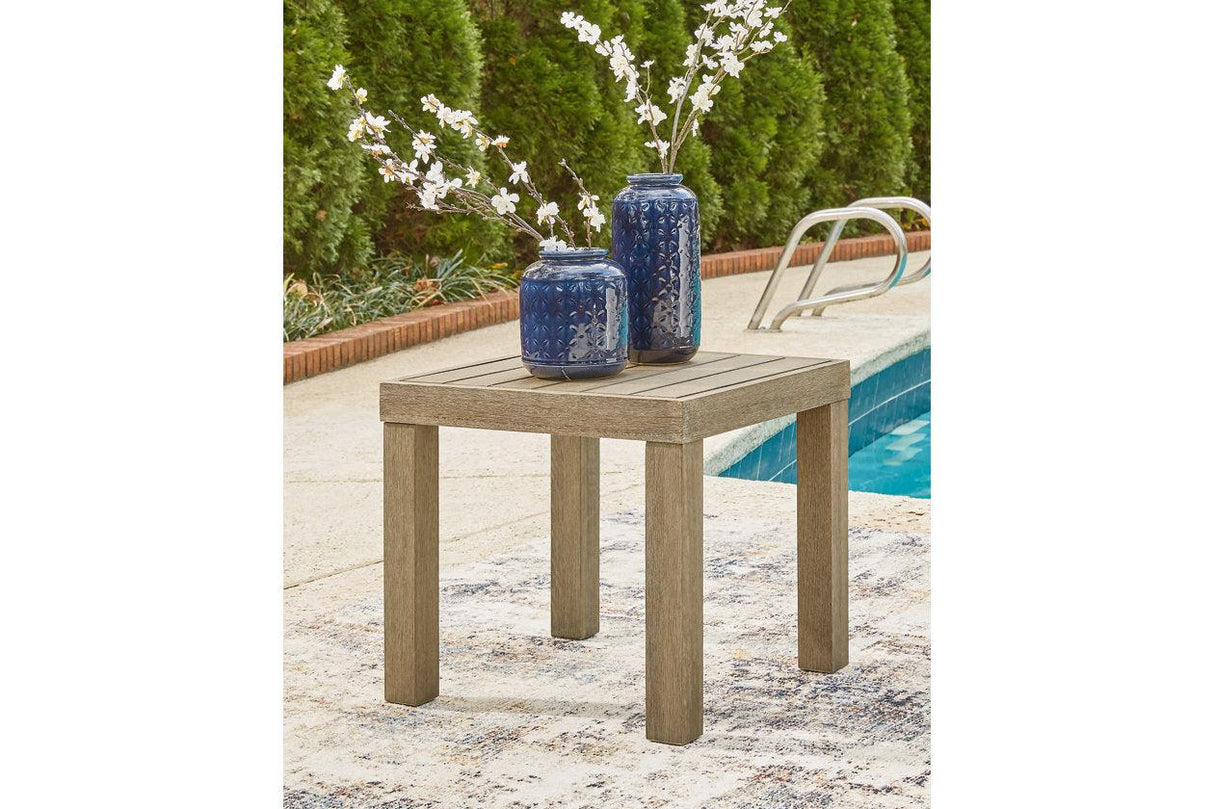 Silo Point Brown Outdoor End Table by Ashley at Eve Furniture
