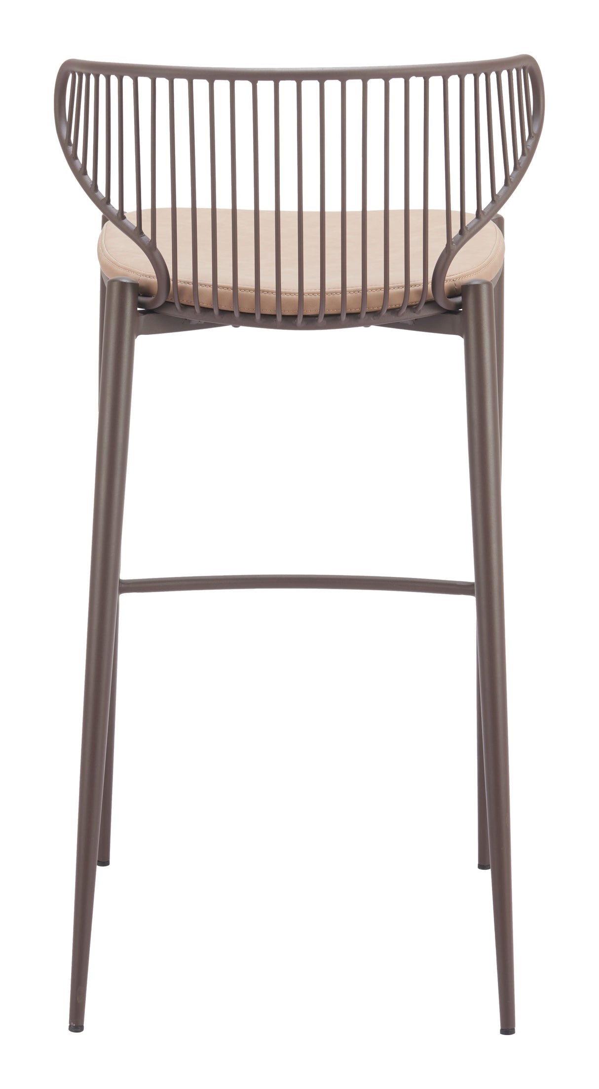 Silues Taupe & Brown Barstool (Set of 2) by Zuomod at Eve Furniture