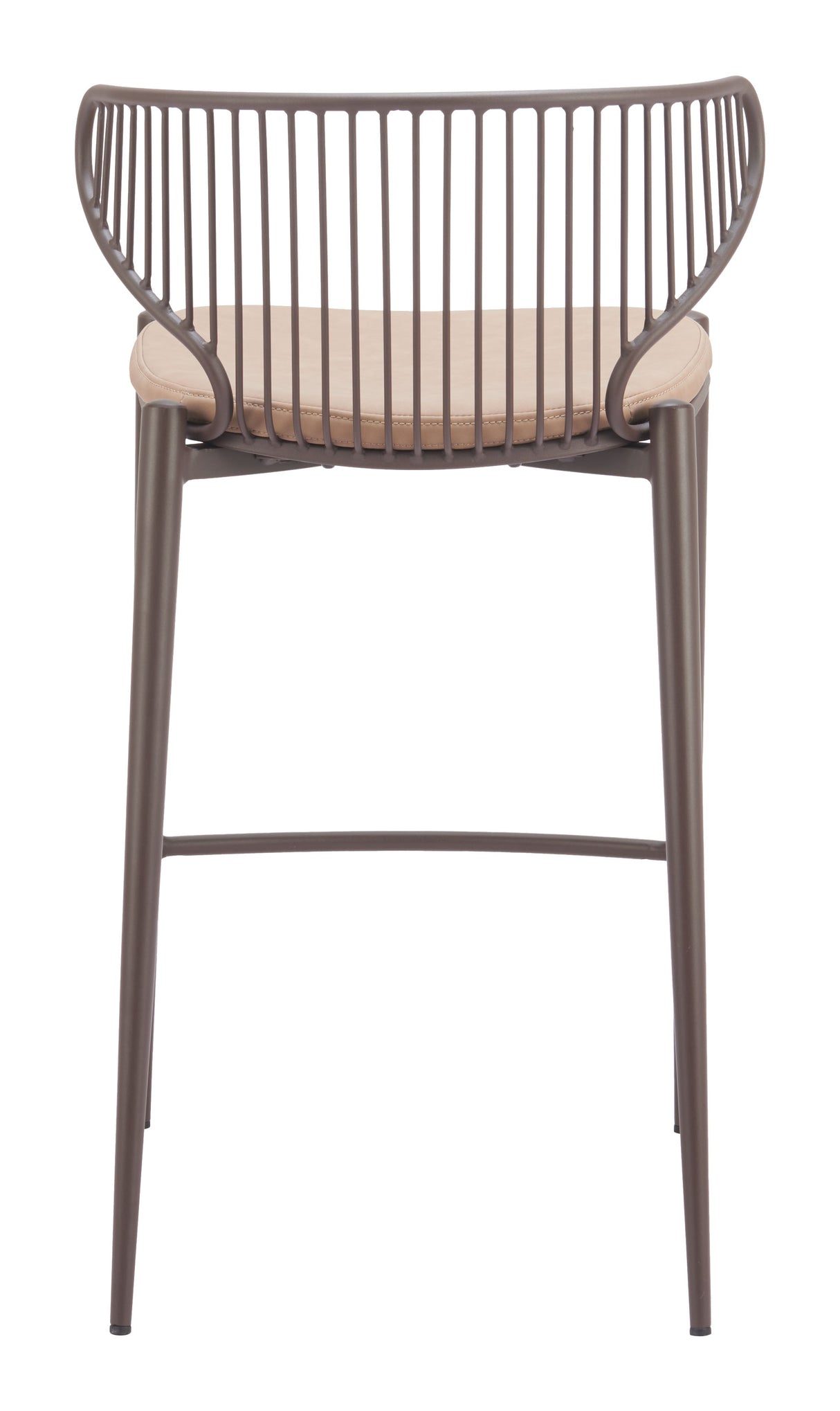 Silues Taupe & Brown Counter Stool (Set of 2) by Zuomod at Eve Furniture