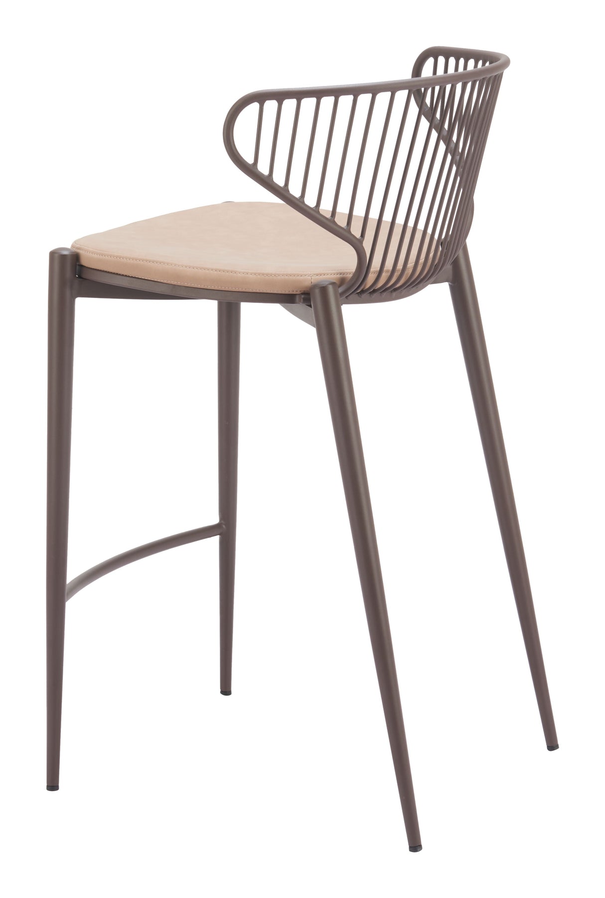 Silues Taupe & Brown Counter Stool (Set of 2) by Zuomod at Eve Furniture