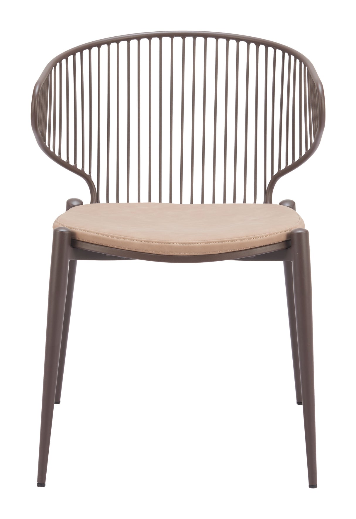 Silues Taupe & Brown Dining Chair (Set of 2) by Zuomod at Eve Furniture