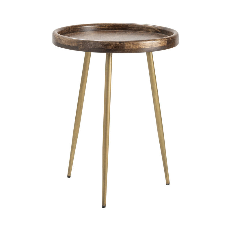 Silva Brown/Gold Accent Table by Crestview at Eve Furniture