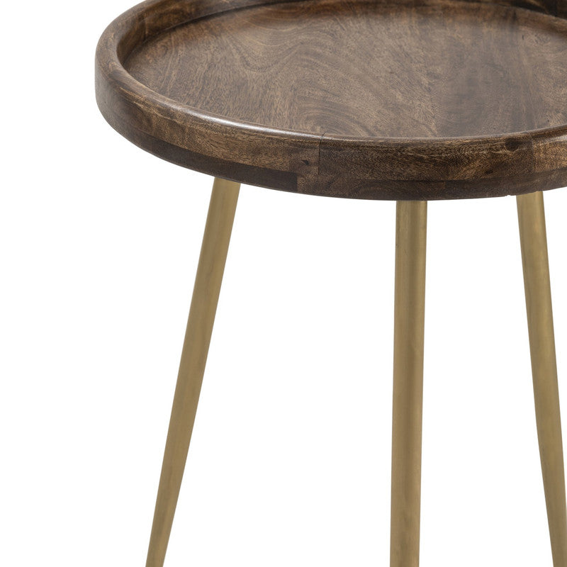 Silva Brown/Gold Accent Table by Crestview at Eve Furniture