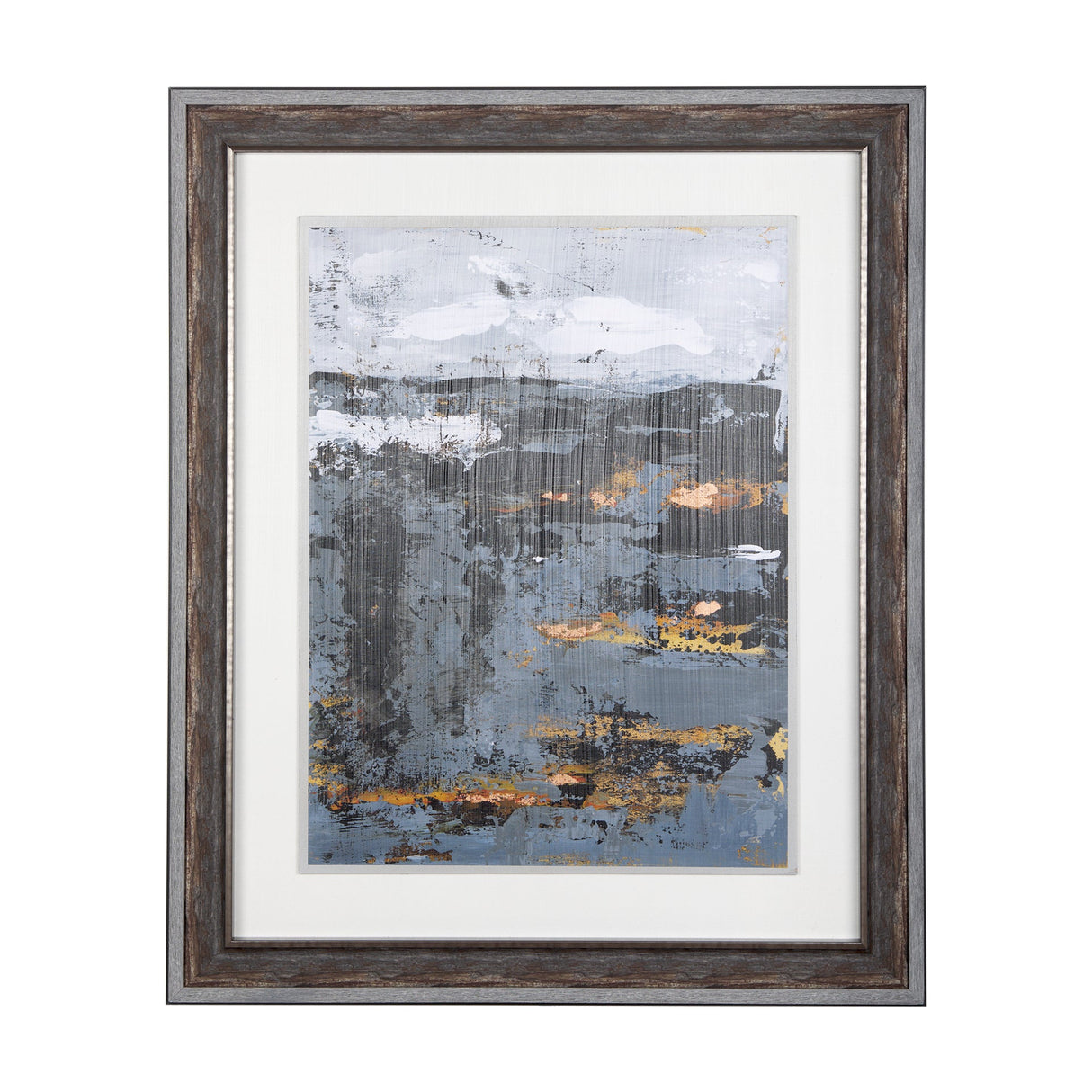 Silver and gold Inspiration II by Mercana Studio a Hand Embellished Textured Framed Art Print by Mercana at Eve Furniture