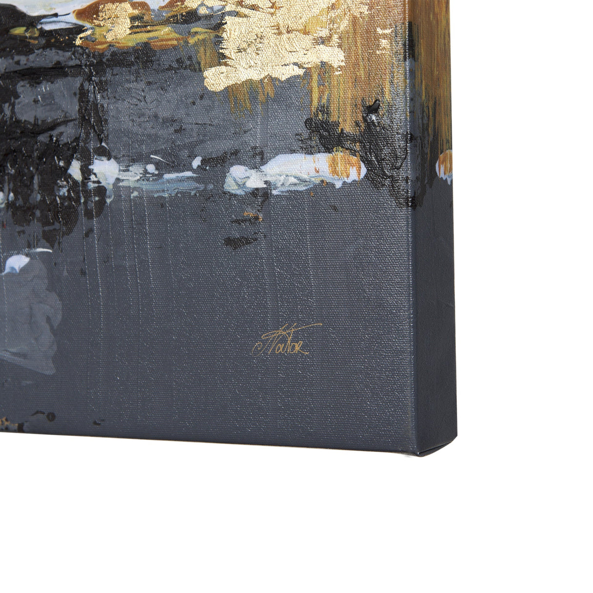 Silver and gold inspiration III by Mercana Studio a Hand Embellished Textured Canvas by Mercana at Eve Furniture