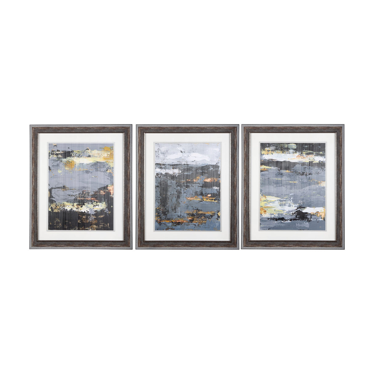 Silver and gold Inspiration III by Mercana Studio a Hand Embellished Textured Framed Art Print by Mercana at Eve Furniture