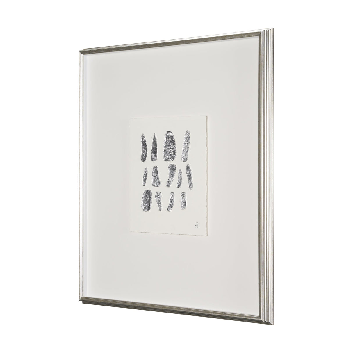 Silver Pebbles by Studio M a handmade Original Framed Artwork under Glass by Mercana at Eve Furniture