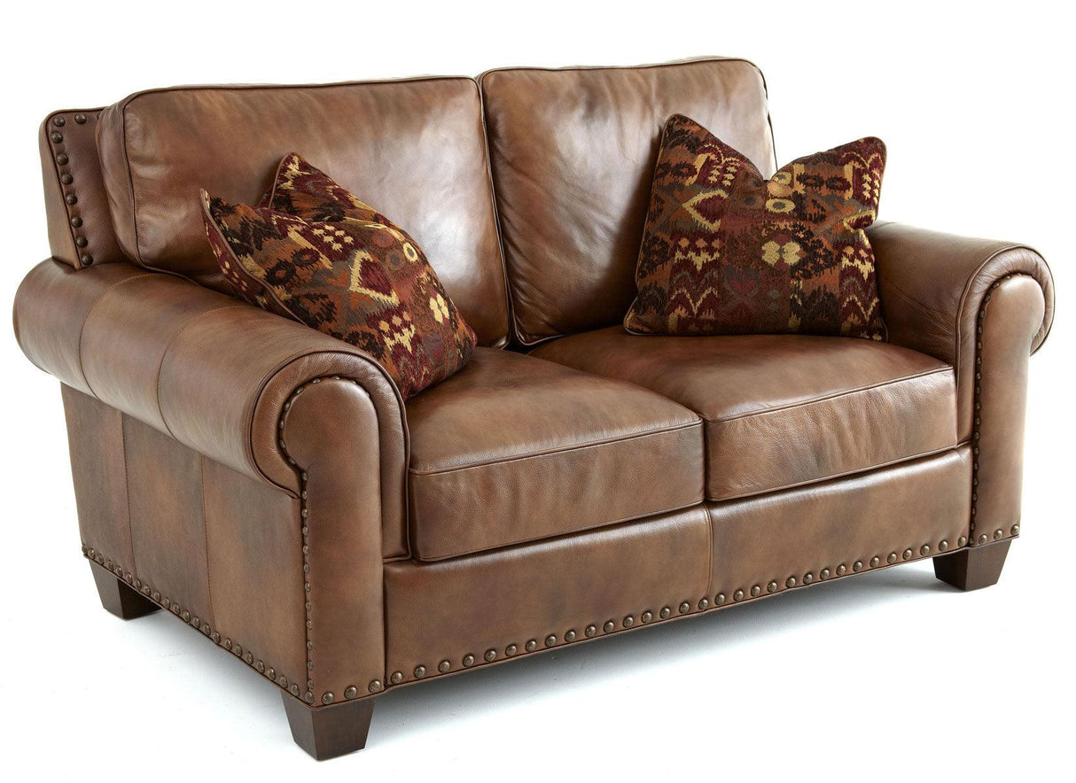 Silverado Camel Top-Grain Leather 4-Piece Set by Steve Silver at Eve Furniture