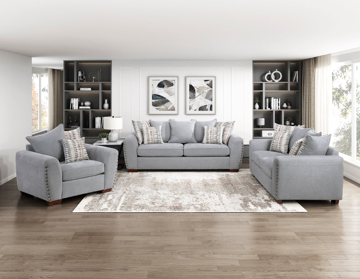 Silverthorne Gray Living Room Set by Homelegance at Eve Furniture