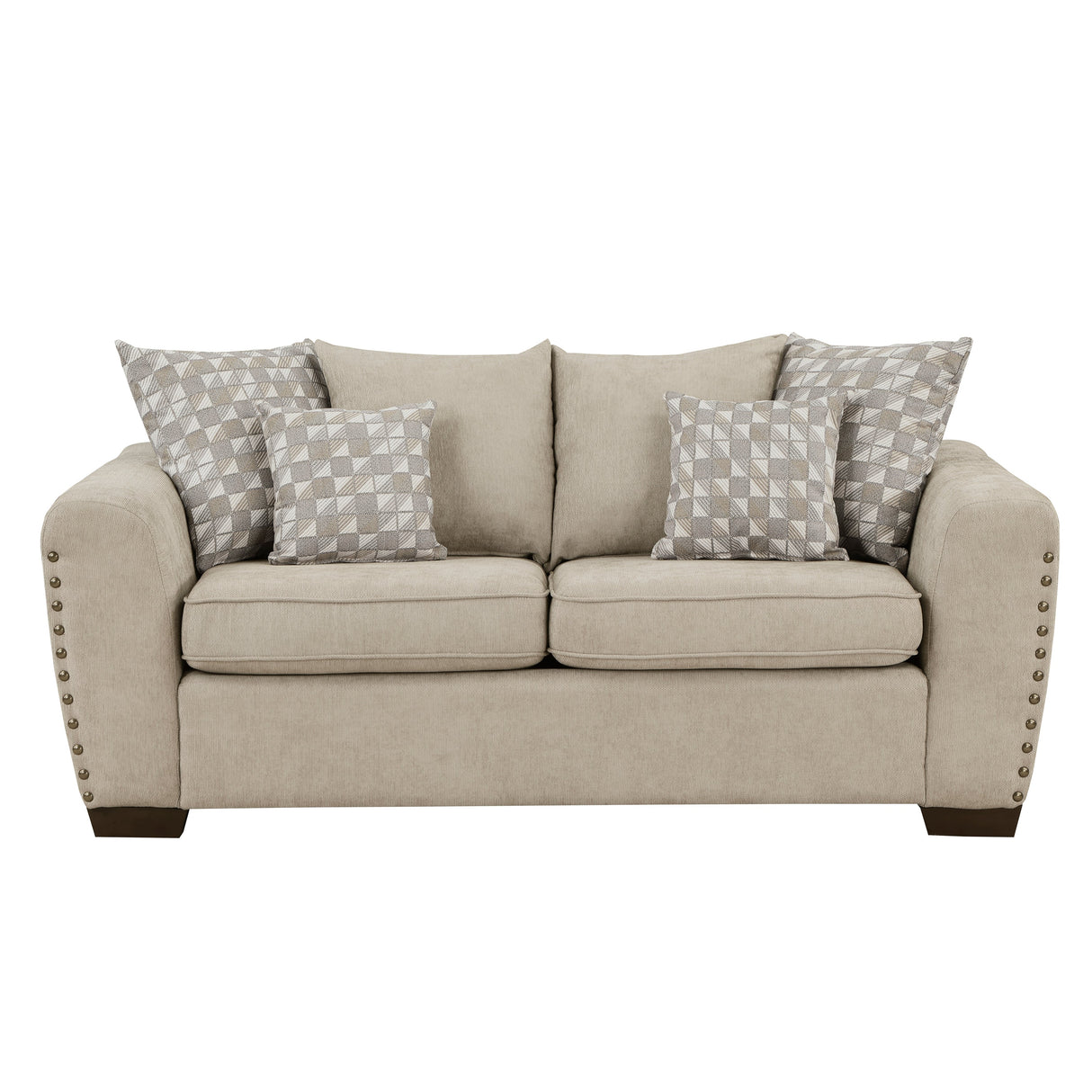 Silverthorne Light Brown Loveseat by Homelegance at Eve Furniture