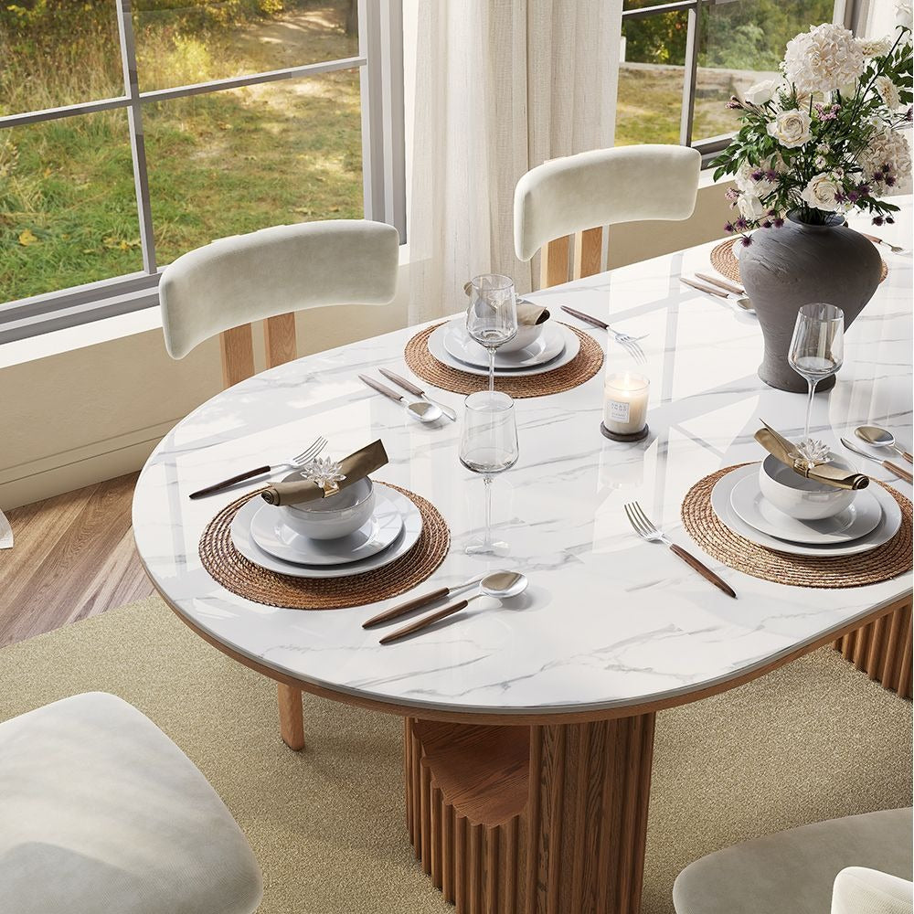 Silvo 79" Table Glossy White Dining Table by New Era Innovations at Eve Furniture