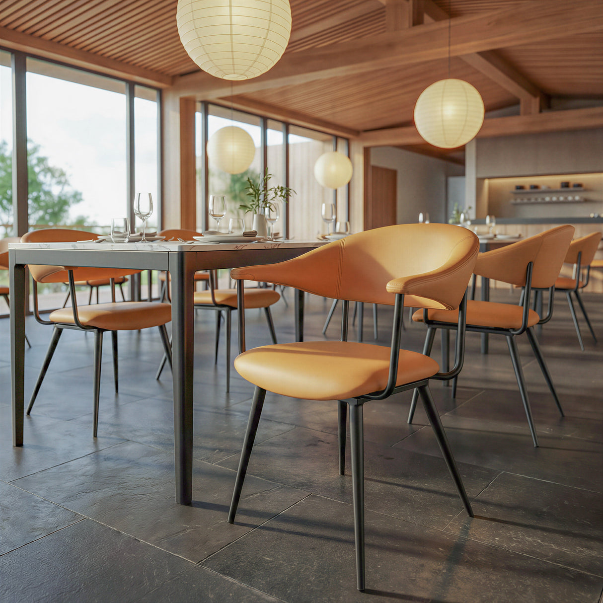 Sima Brown Dining Chair by Zuomod at Eve Furniture