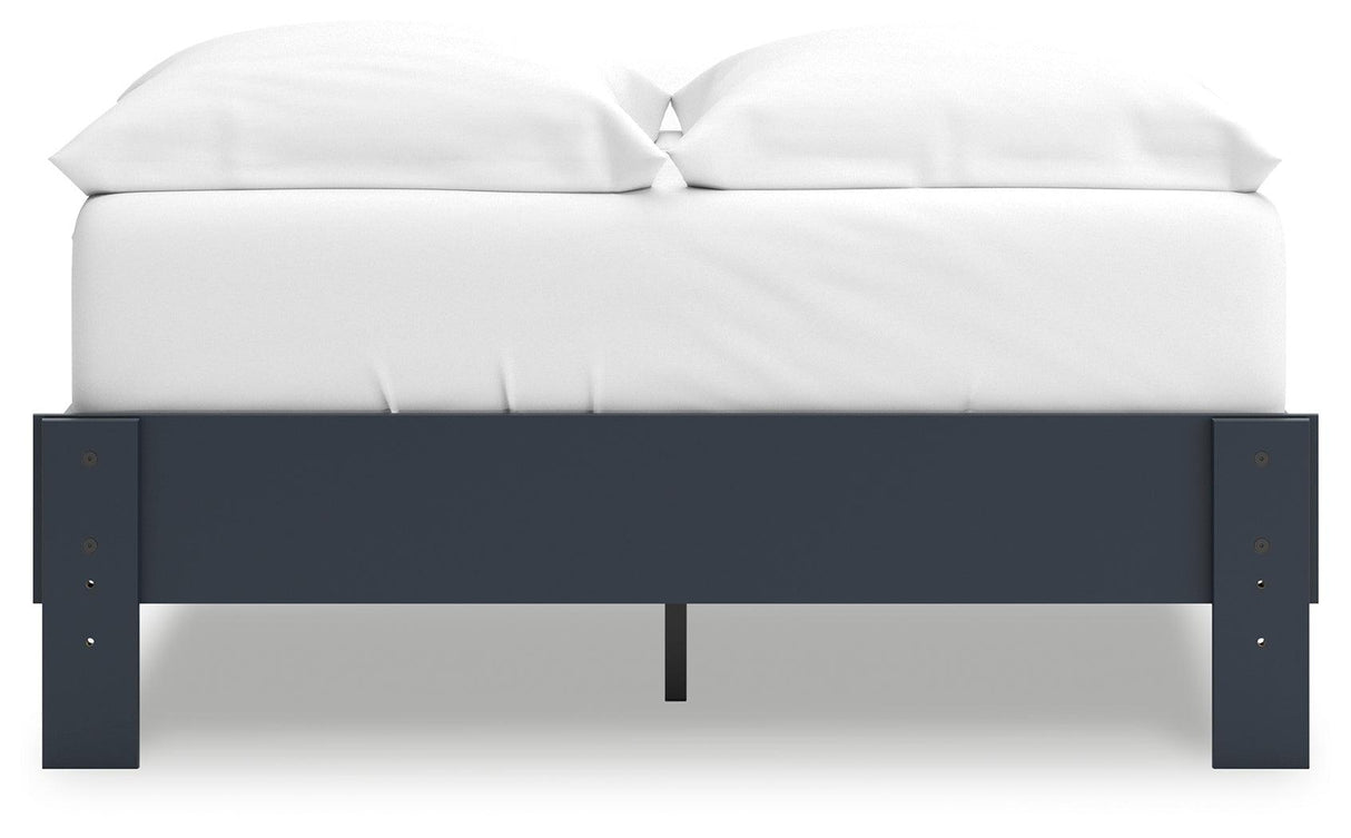 Simmenfort Navy Blue Full Platform Bed by Ashley at Eve Furniture