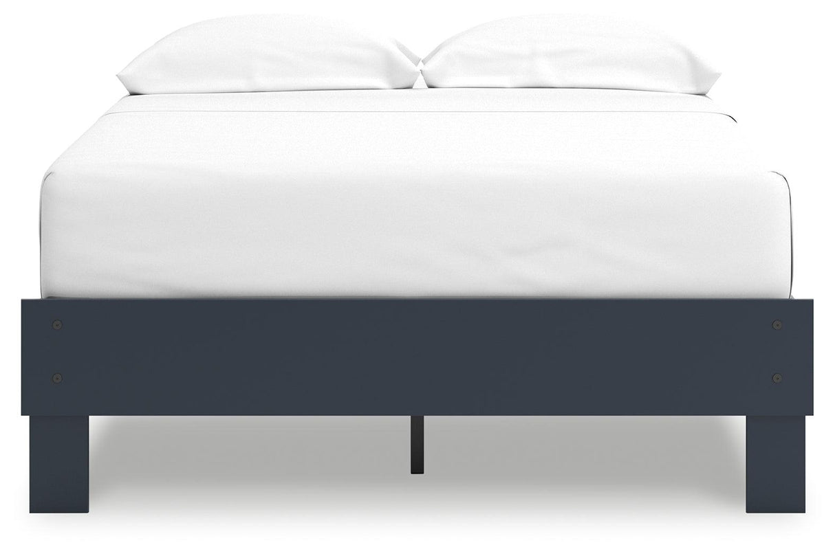 Simmenfort Navy Blue Full Platform Bed by Ashley at Eve Furniture