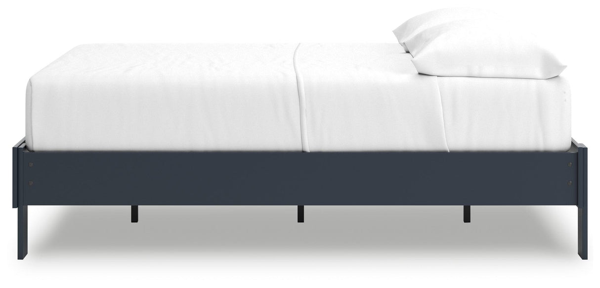 Simmenfort Navy Blue Full Platform Bed by Ashley at Eve Furniture
