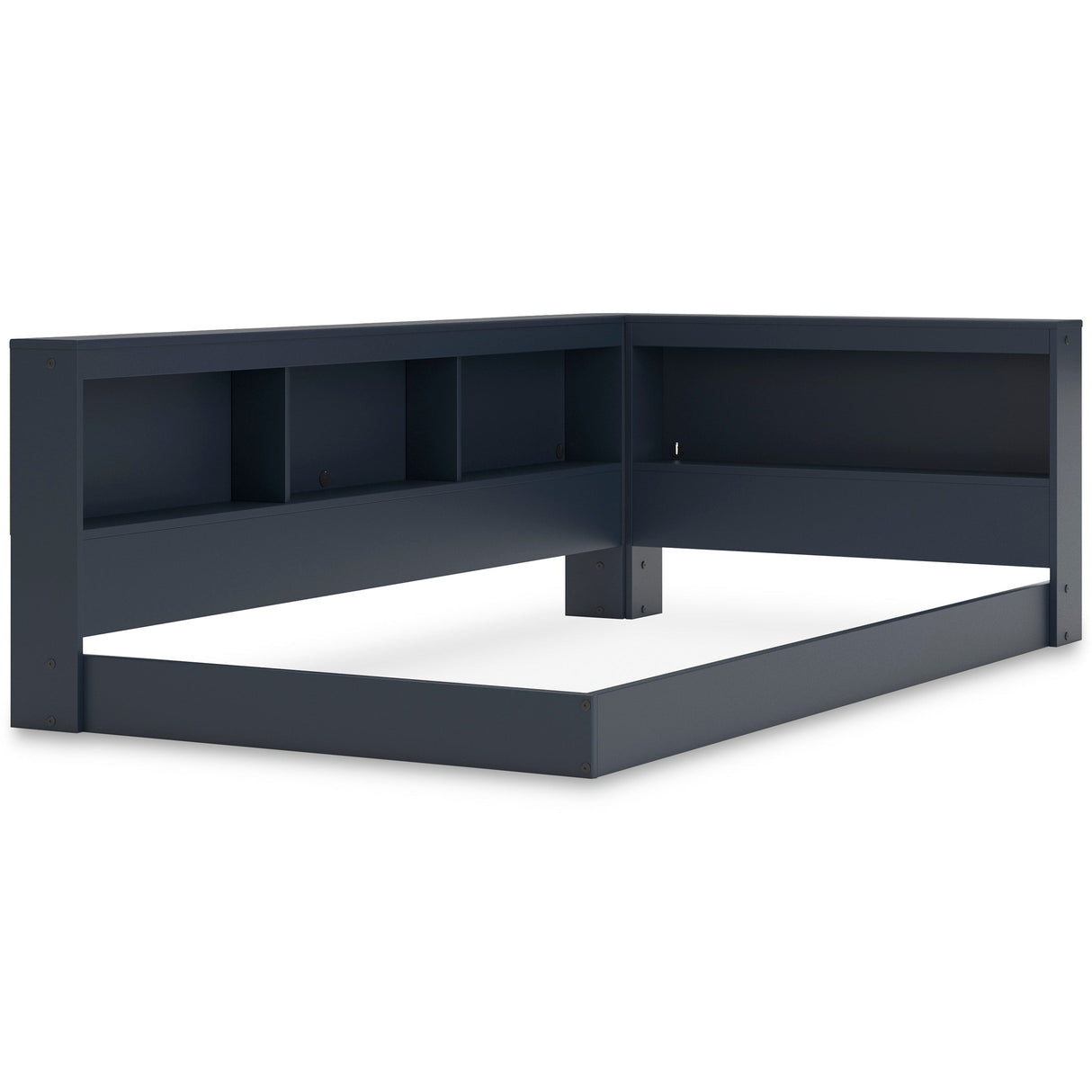 Simmenfort Navy Blue Twin Bookcase Corner Storage Bed by Ashley at Eve Furniture