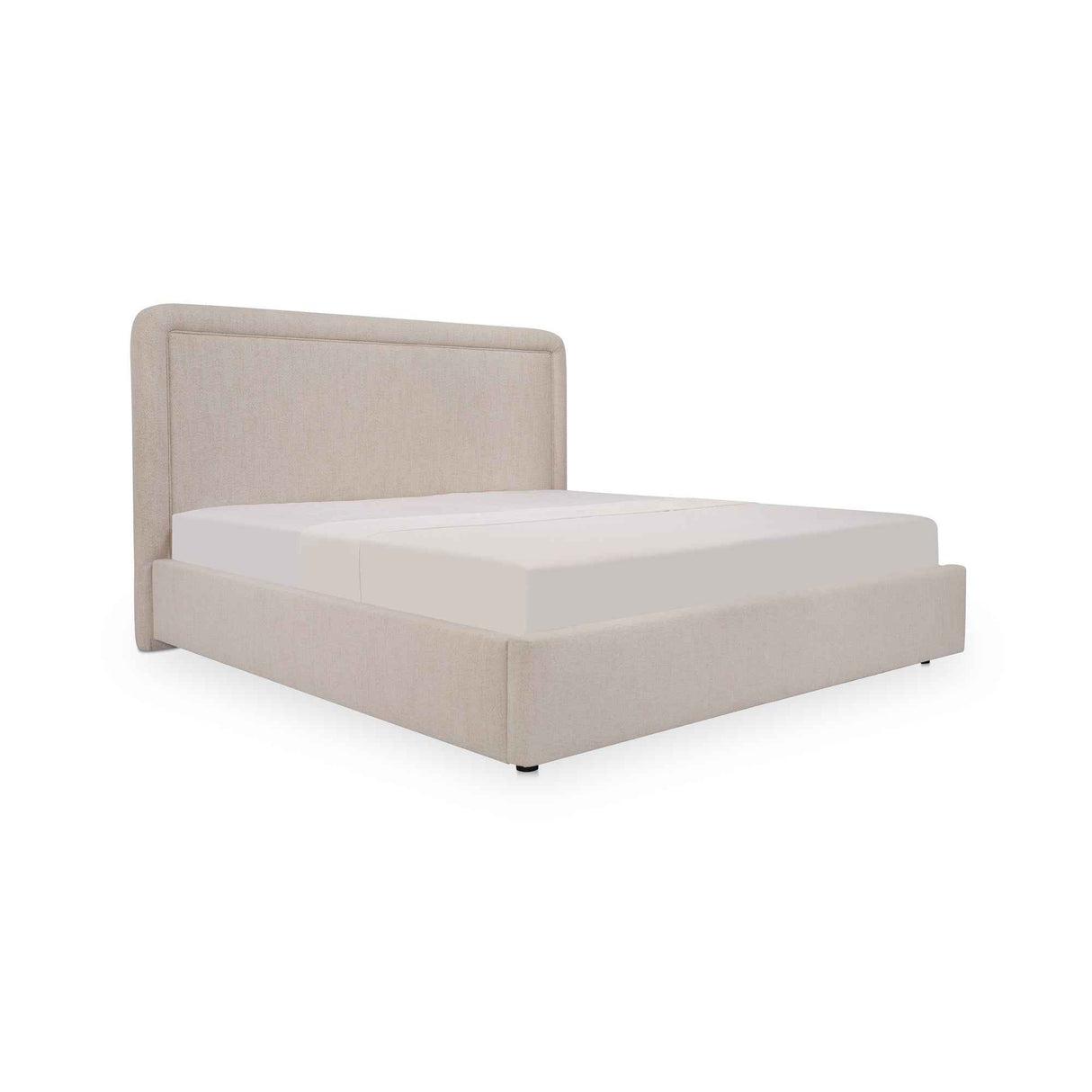 Simon Flecked Beige Queen Storage Bed