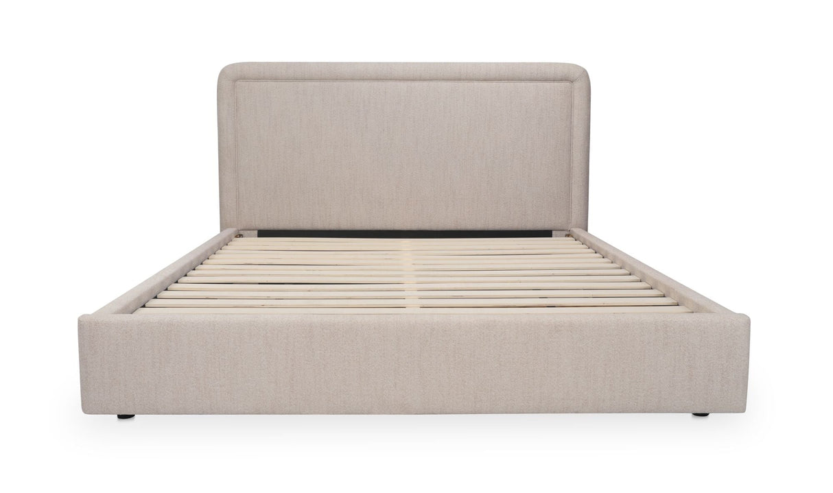 Simon Queen Storage Bed Flecked Beige by Moe's Home at Eve Furniture