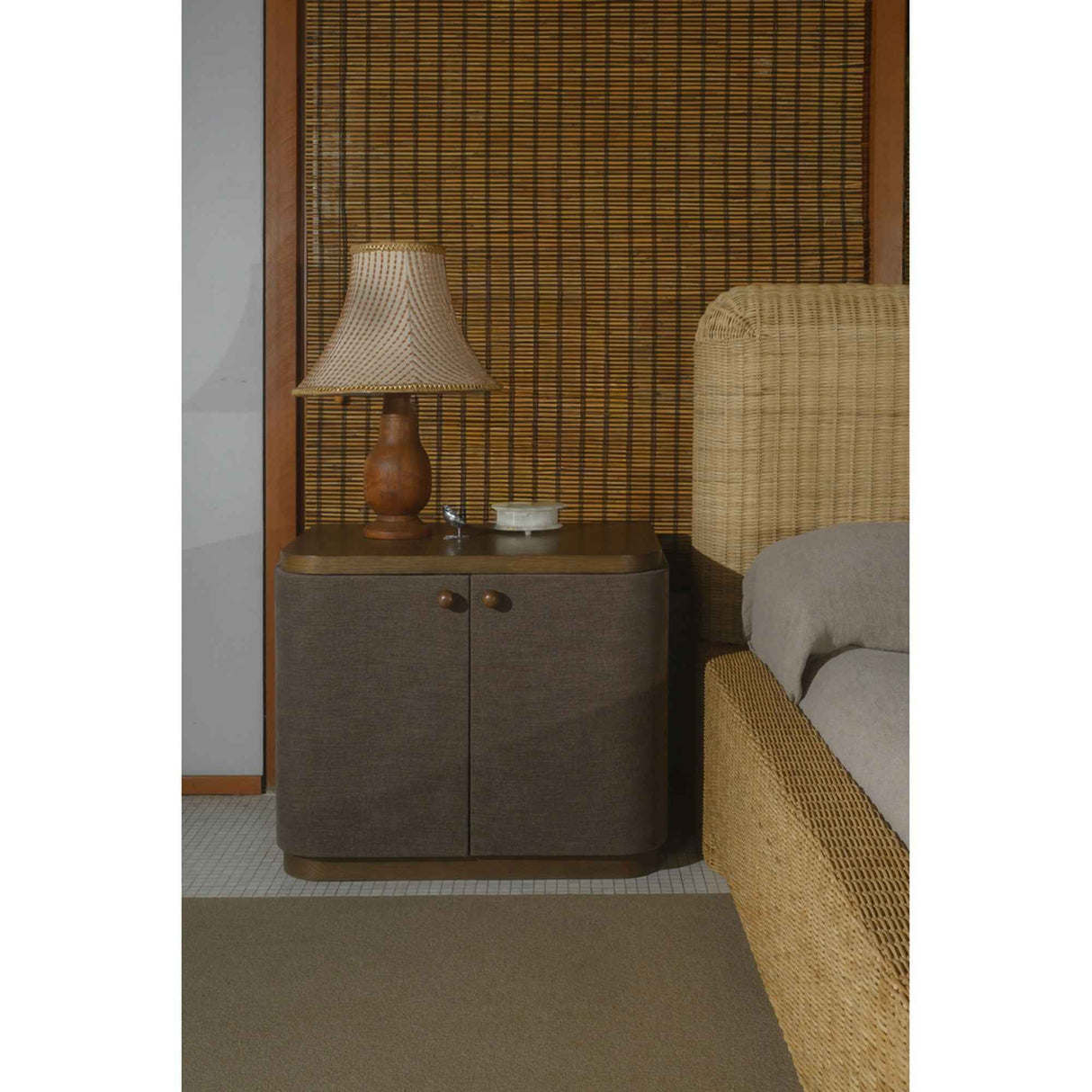 Simone Brown Nightstand by Moe's Home at Eve Furniture