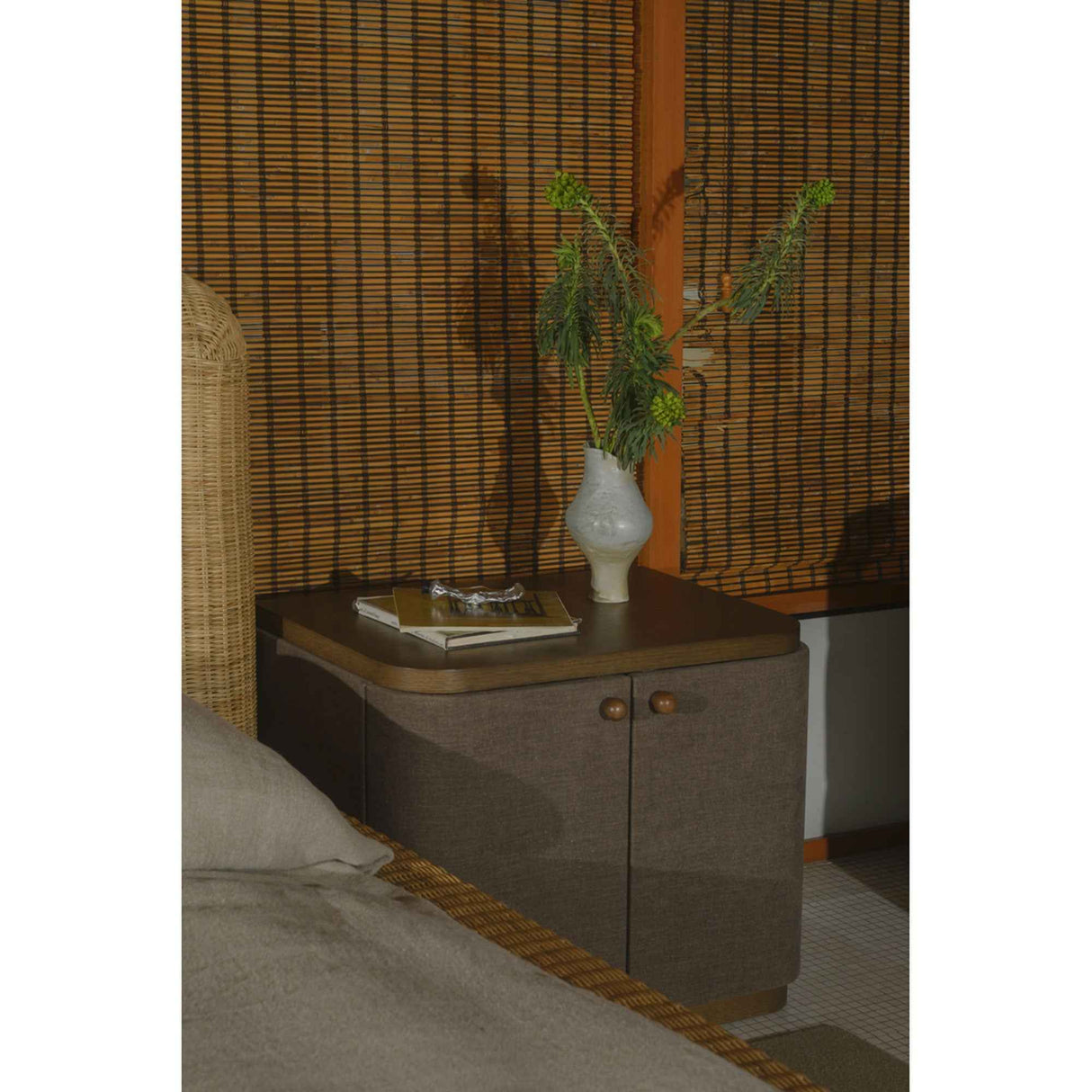Simone Brown Nightstand by Moe's Home at Eve Furniture