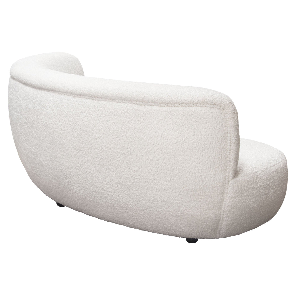 Simone White Curved Sofa by Diamond Sofa at Eve Furniture