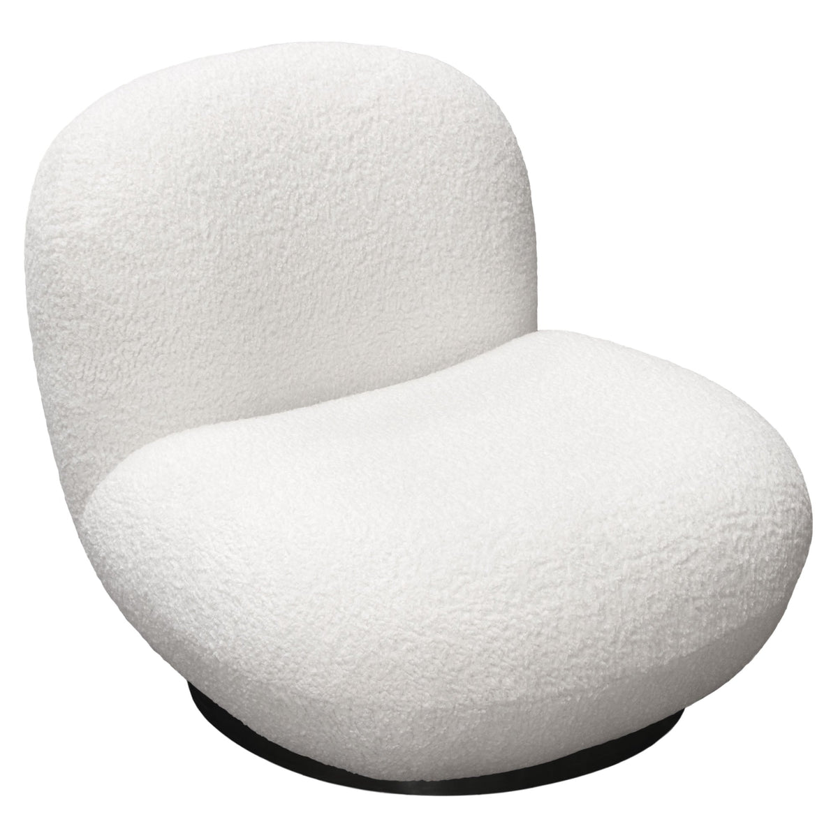 Simone White Swivel Accent Chair by Diamond Sofa at Eve Furniture