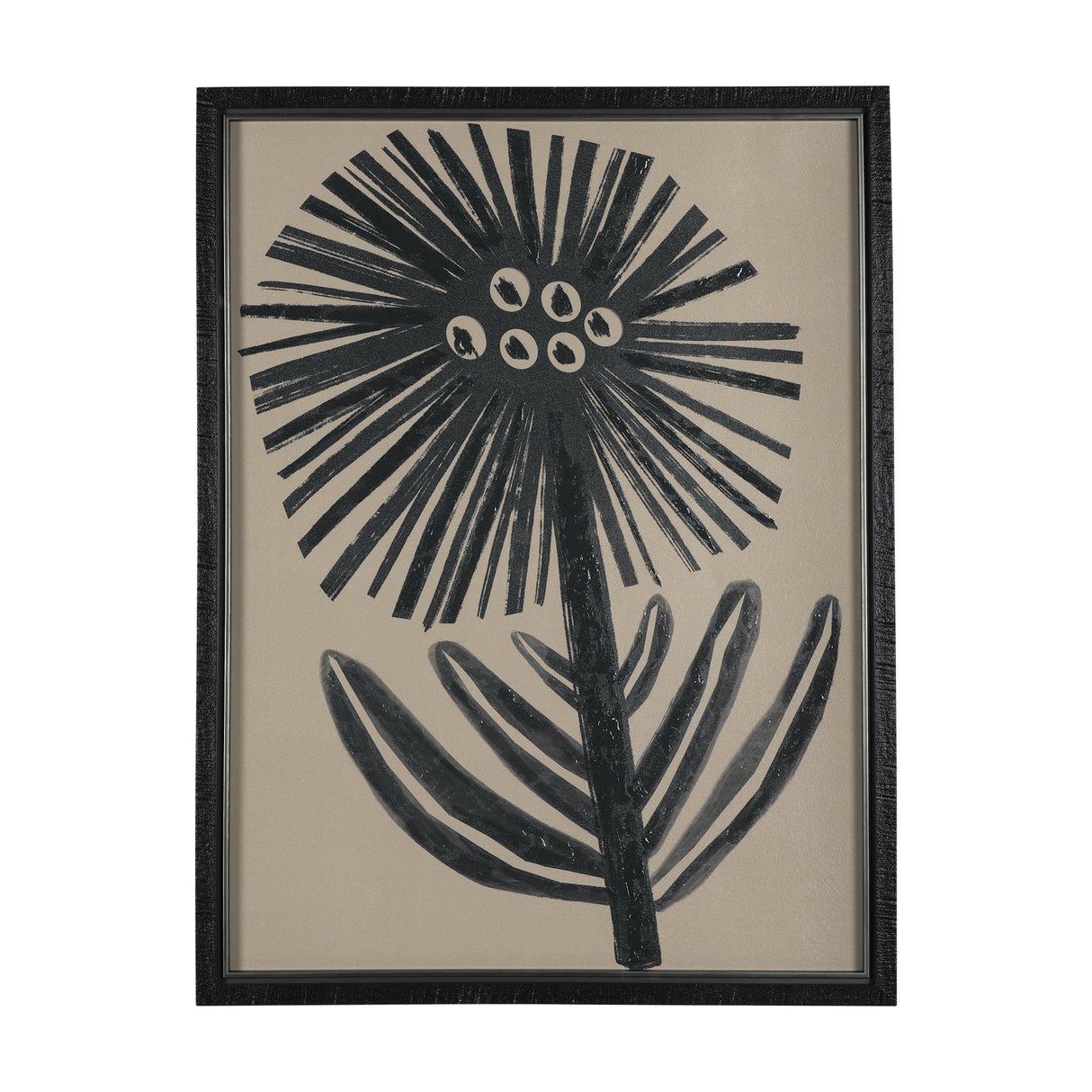 Simple Floral - Bloom by Mercana Studio Hand Embellished Textured Framed Art Photo Matted under Glas by Mercana at Eve Furniture