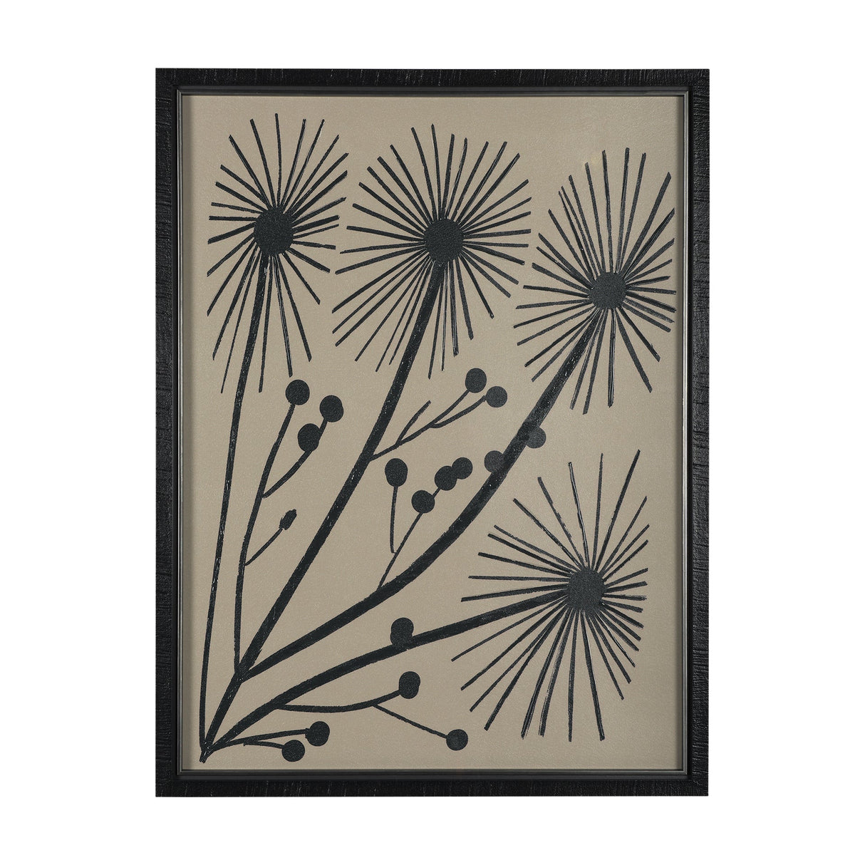 Simple Floral - Grow by Mercana Studio Hand Embellished Textured Framed Art Photo Matted under Glass by Mercana at Eve Furniture