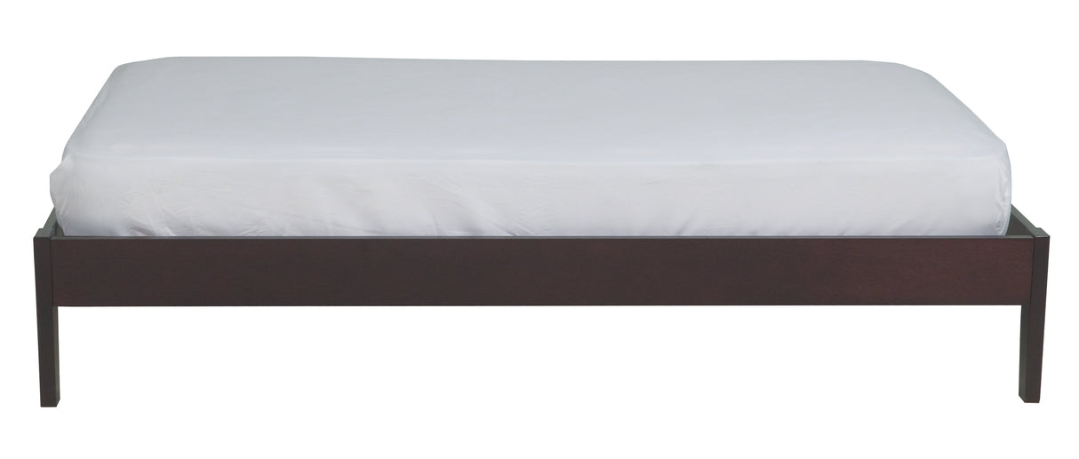 Simple Wood Twin Platform Bed in Espresso by Modus Furniture at Eve Furniture