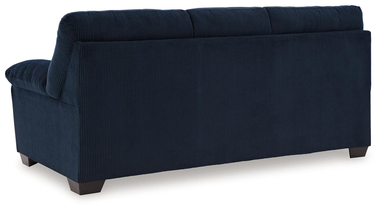 SimpleJoy Navy Sofa by Ashley at Eve Furniture