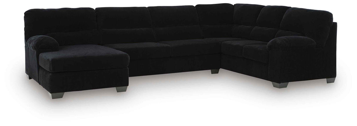 SimpleJoy Onyx 3-Piece LAF Chaise Sectional by Ashley at Eve Furniture