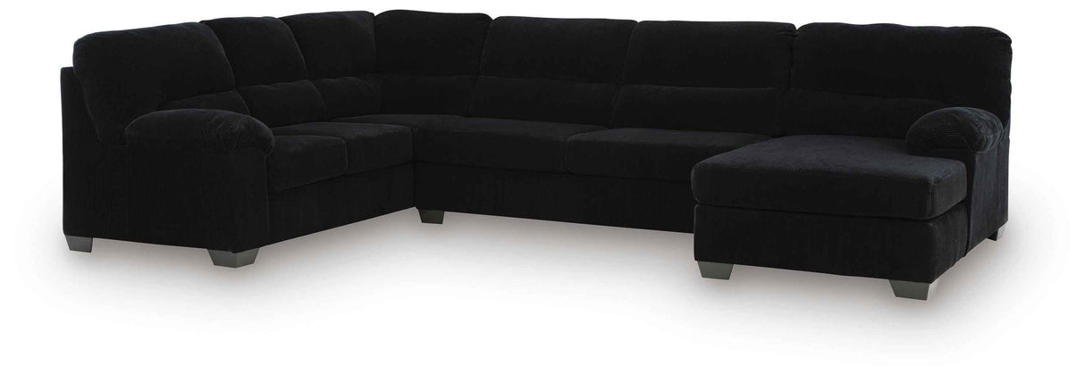 SimpleJoy Onyx 3-Piece RAF Chaise Sectional by Ashley at Eve Furniture