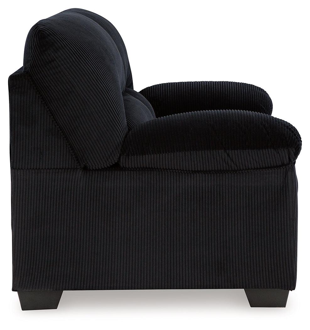SimpleJoy Onyx Loveseat by Ashley at Eve Furniture