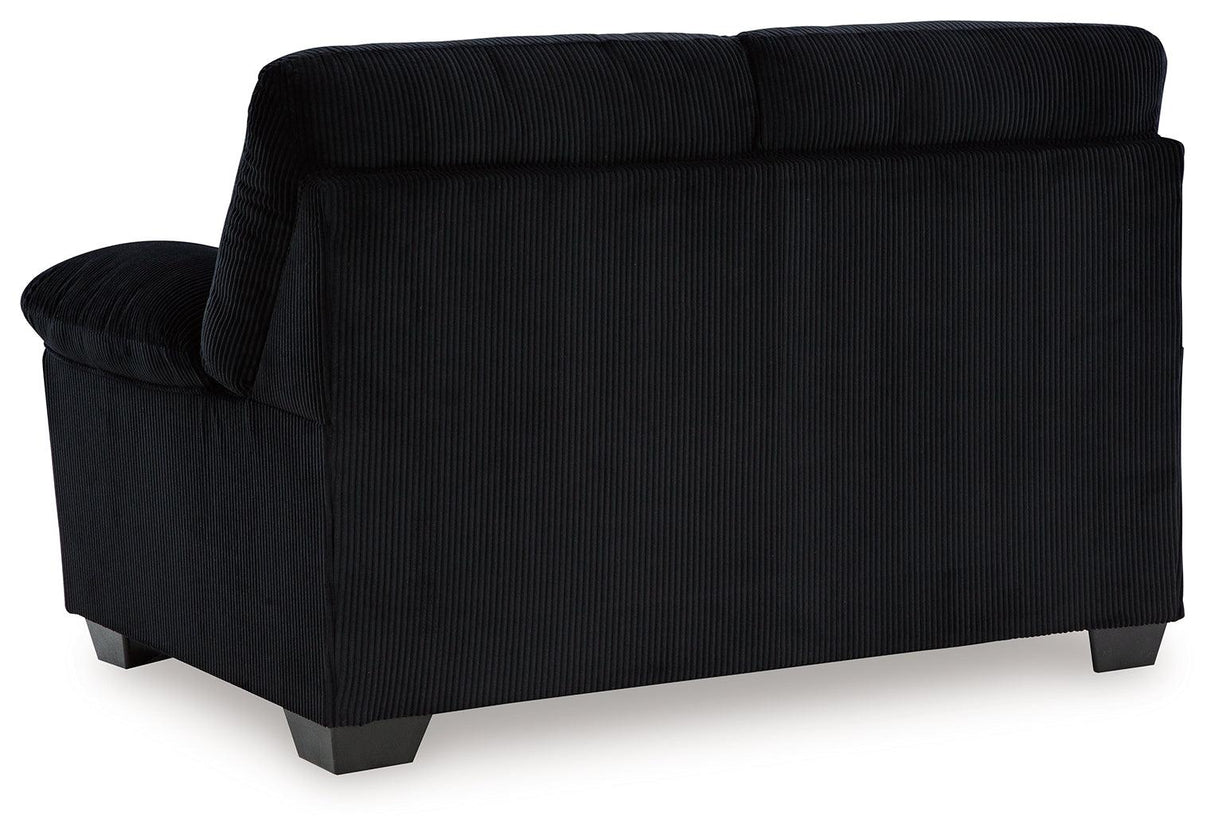 SimpleJoy Onyx Loveseat by Ashley at Eve Furniture