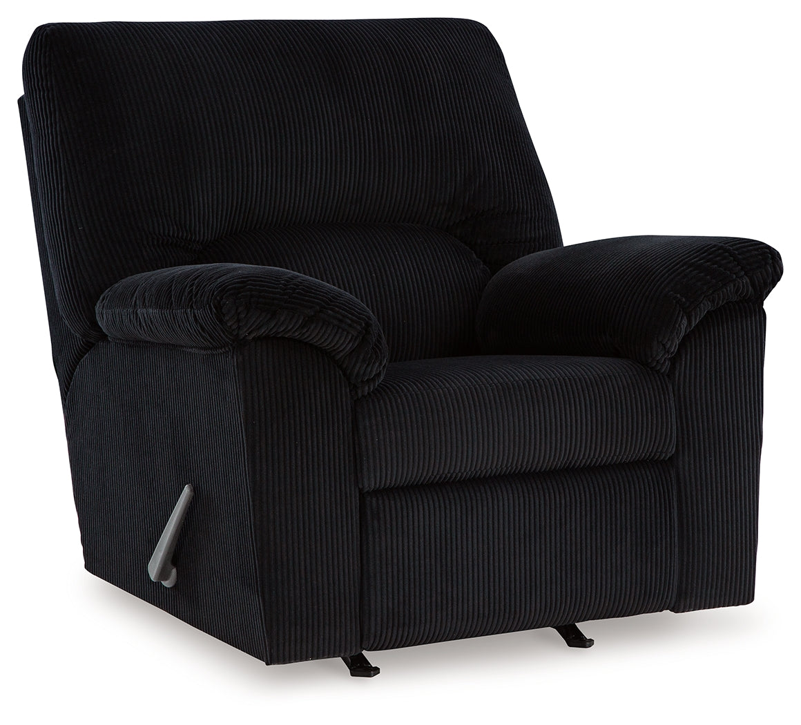 SimpleJoy Onyx Recliner by Ashley at Eve Furniture