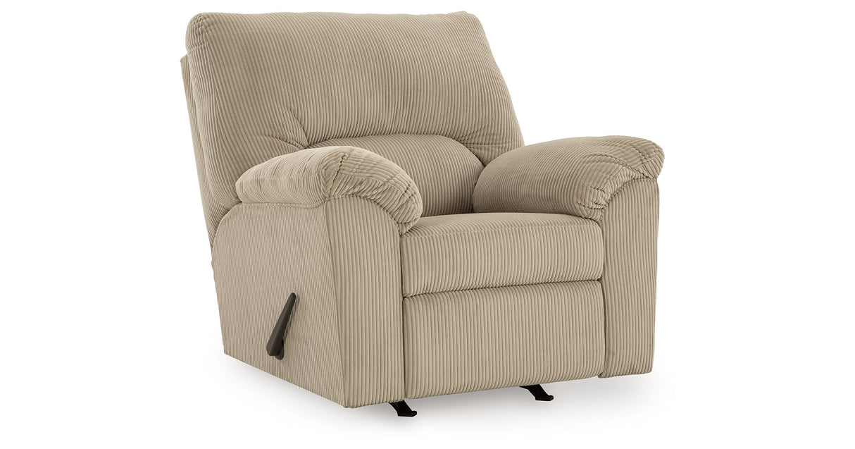 SimpleJoy Sand Recliner by Ashley at Eve Furniture