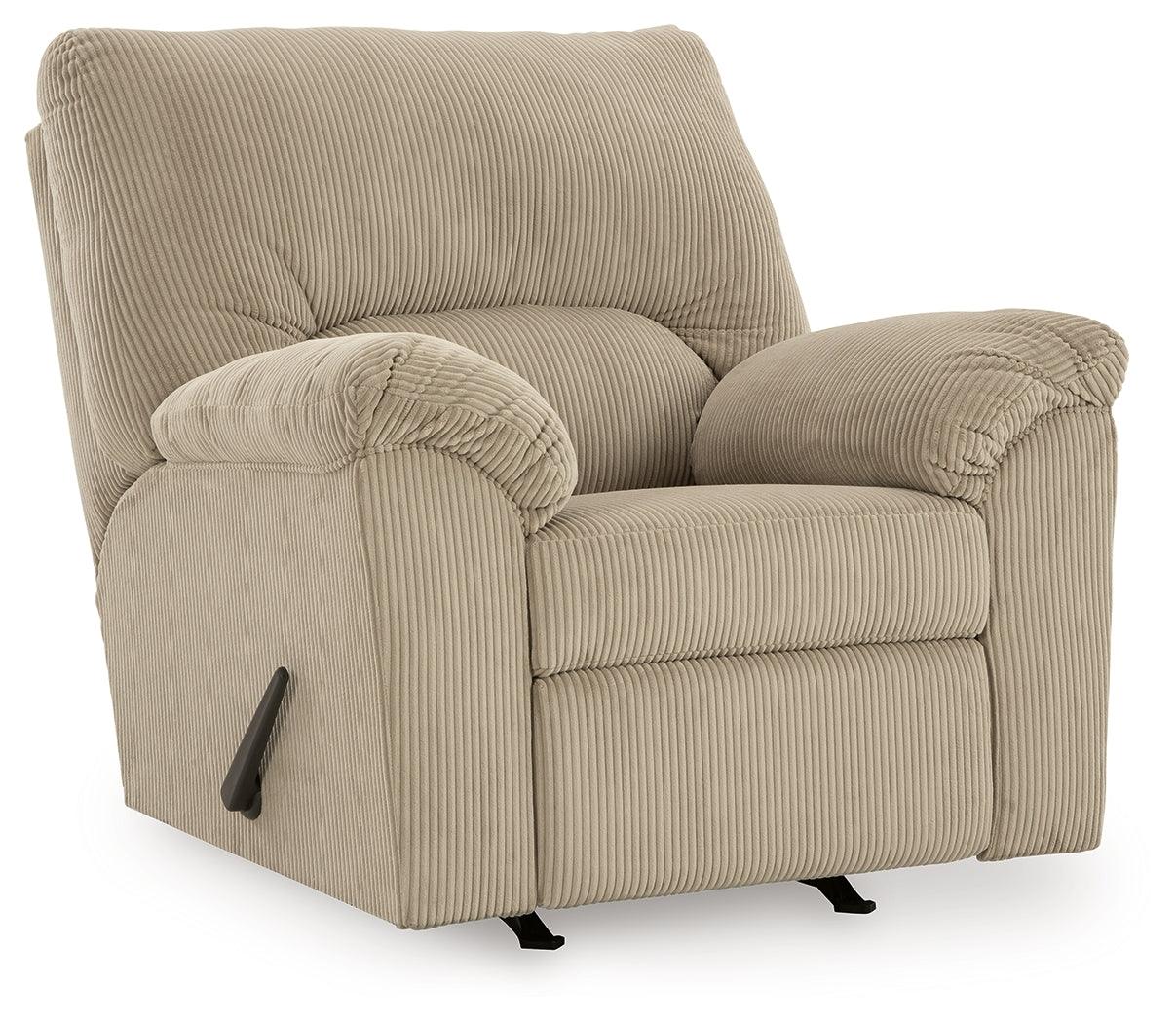 SimpleJoy Sand Recliner by Ashley at Eve Furniture