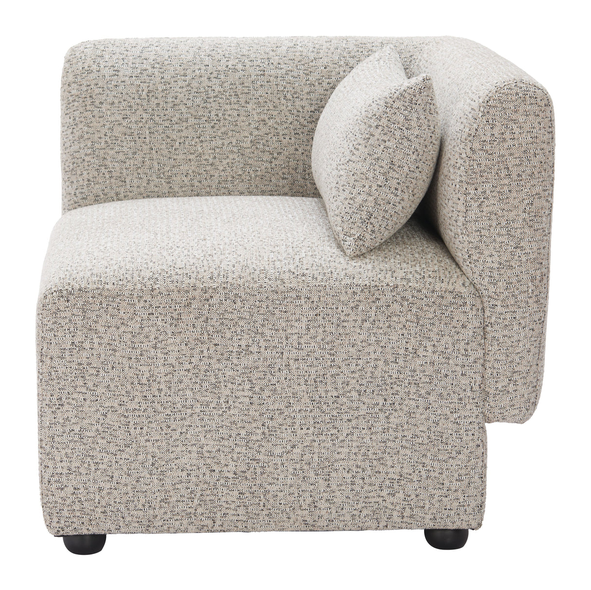 Simu Dune Greige Corner Chair by Zuomod at Eve Furniture
