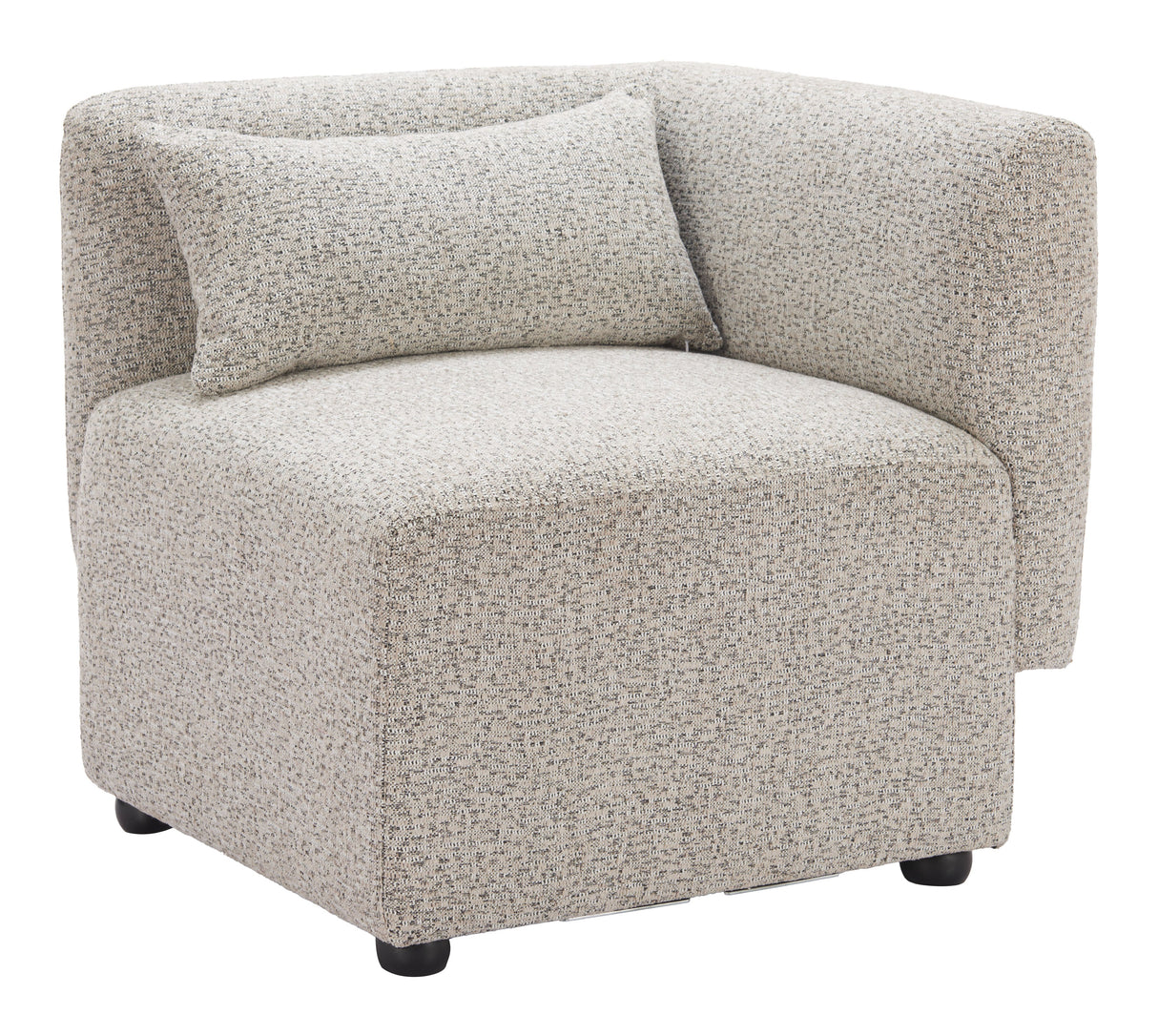 Simu Dune Greige Corner Chair by Zuomod at Eve Furniture