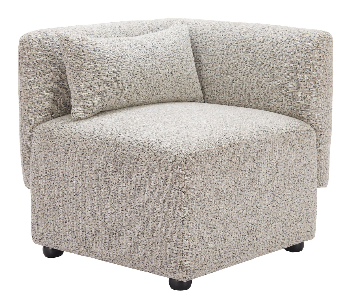 Simu Dune Greige Corner Chair by Zuomod at Eve Furniture