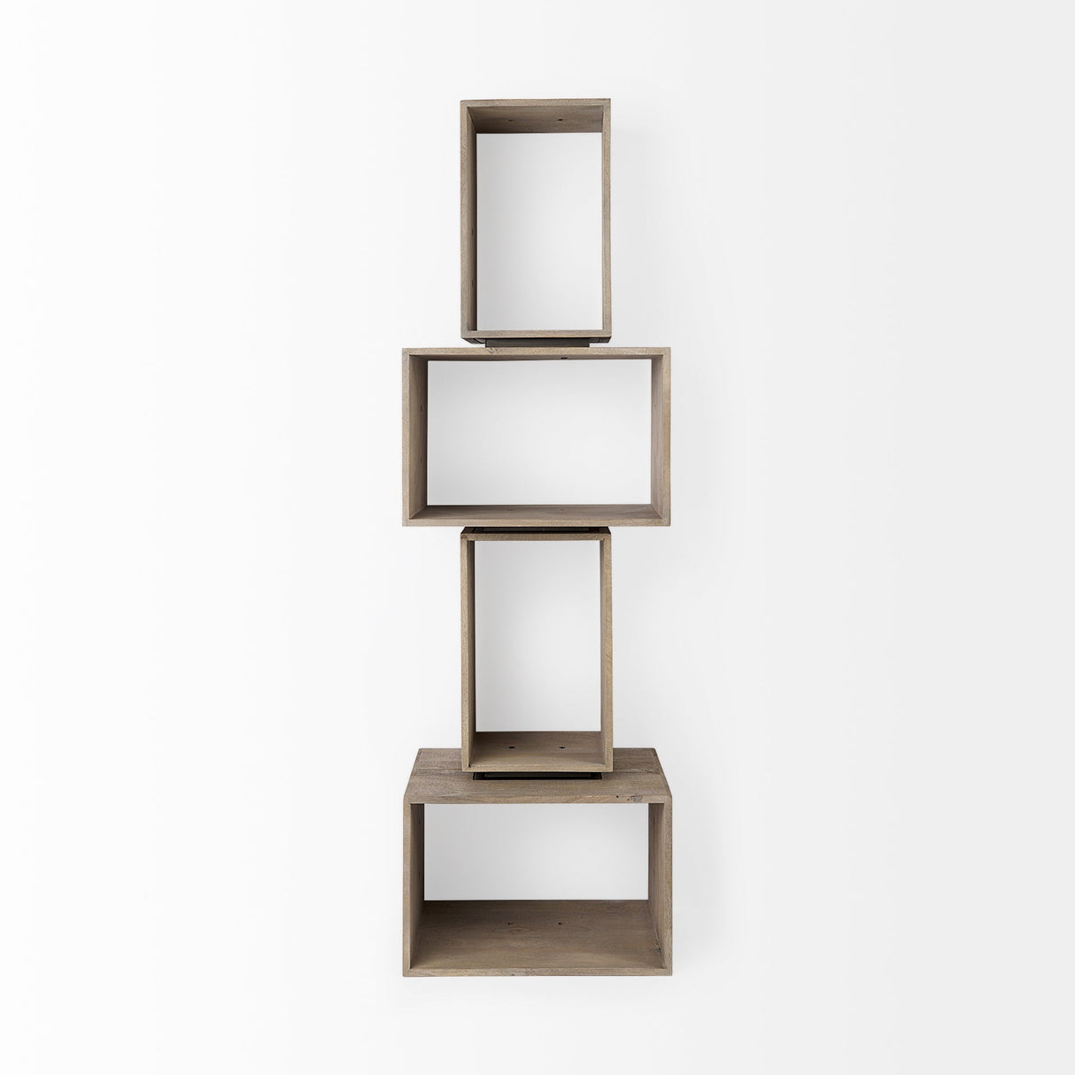 Simul (Set of 2) Light Brown Wood Modular Shelving Unit by Mercana at Eve Furniture