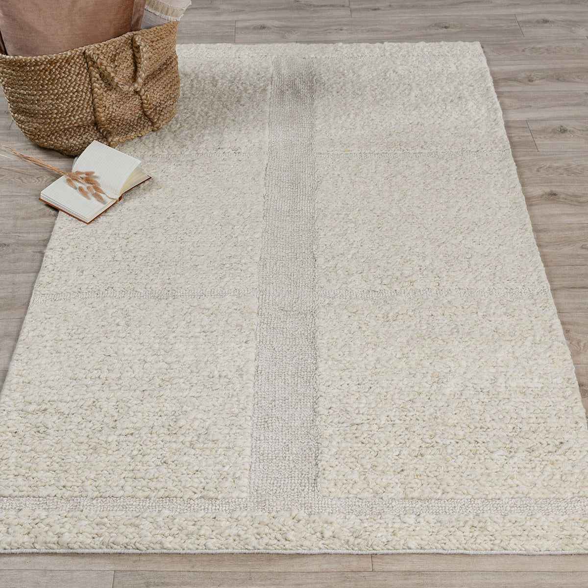Sinclair Ivory Wool Rug by Classic Home at Eve Furniture