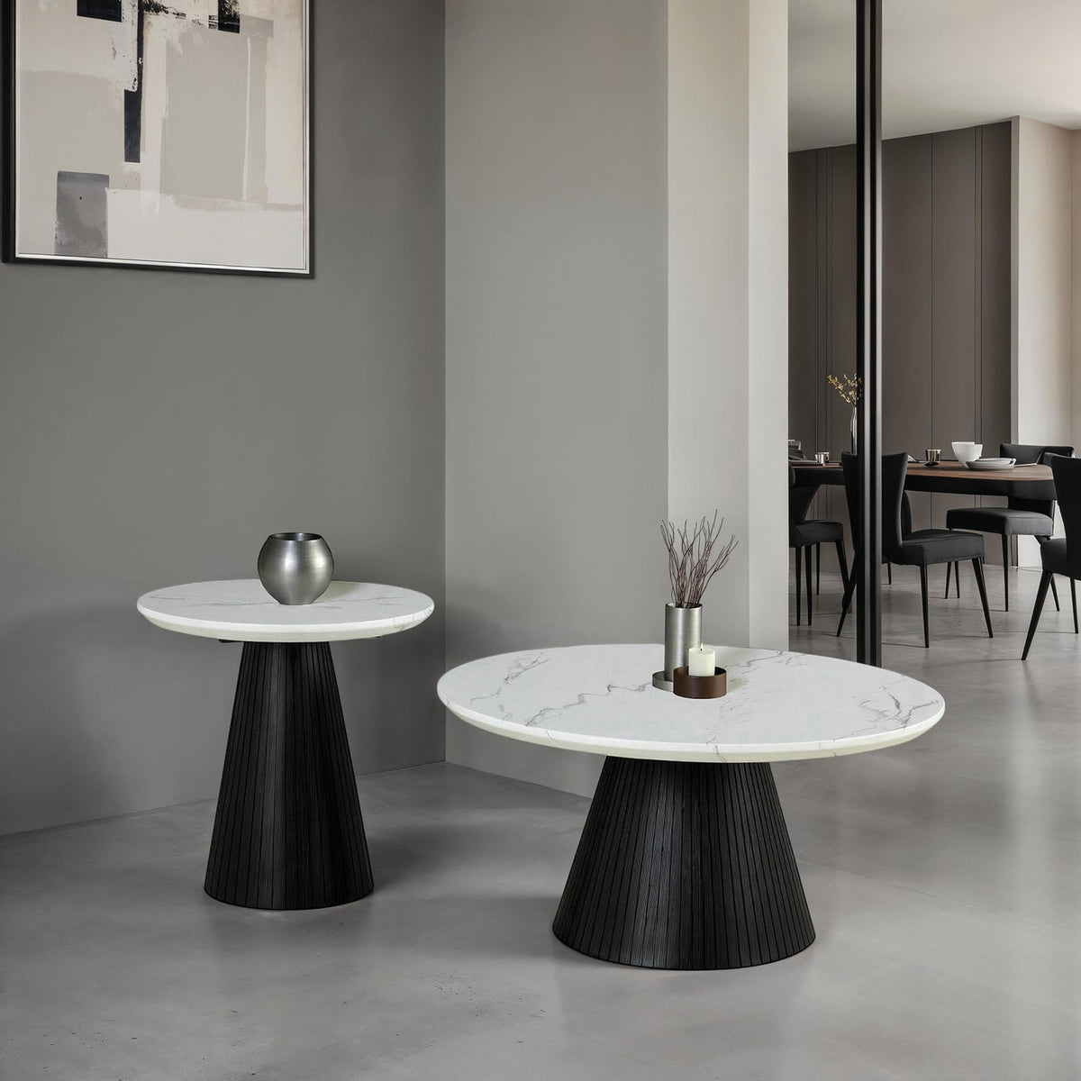 Sindal Black Round End Table