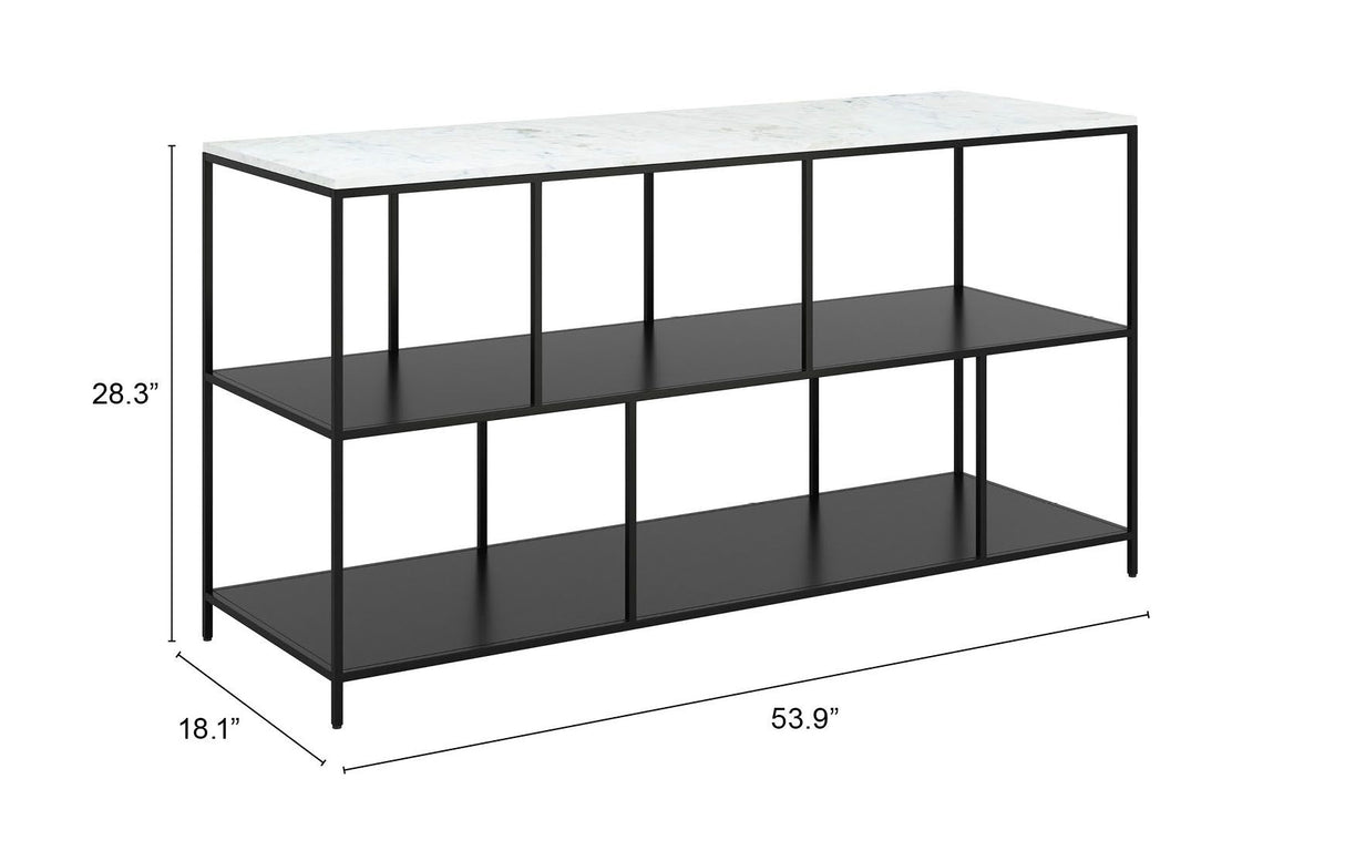 Singularity Console Table White & Black by Zuomod at Eve Furniture