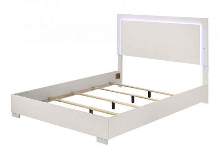 Sinistra White 4-Piece Queen Bedroom Set by Furniture of America at Eve Furniture