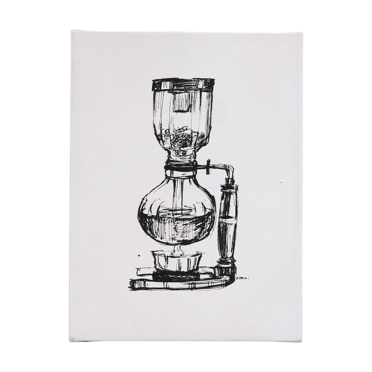 Siphon Coffee Maker by Mercana Studio a Hand Embellished Textured Canvas by Mercana at Eve Furniture
