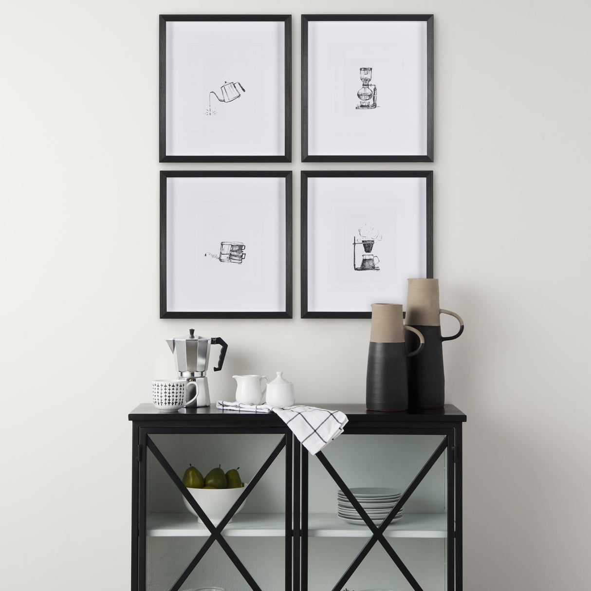 Siphon Coffee Maker by Simeng a Framed Art Print Matted under Glass by Mercana at Eve Furniture