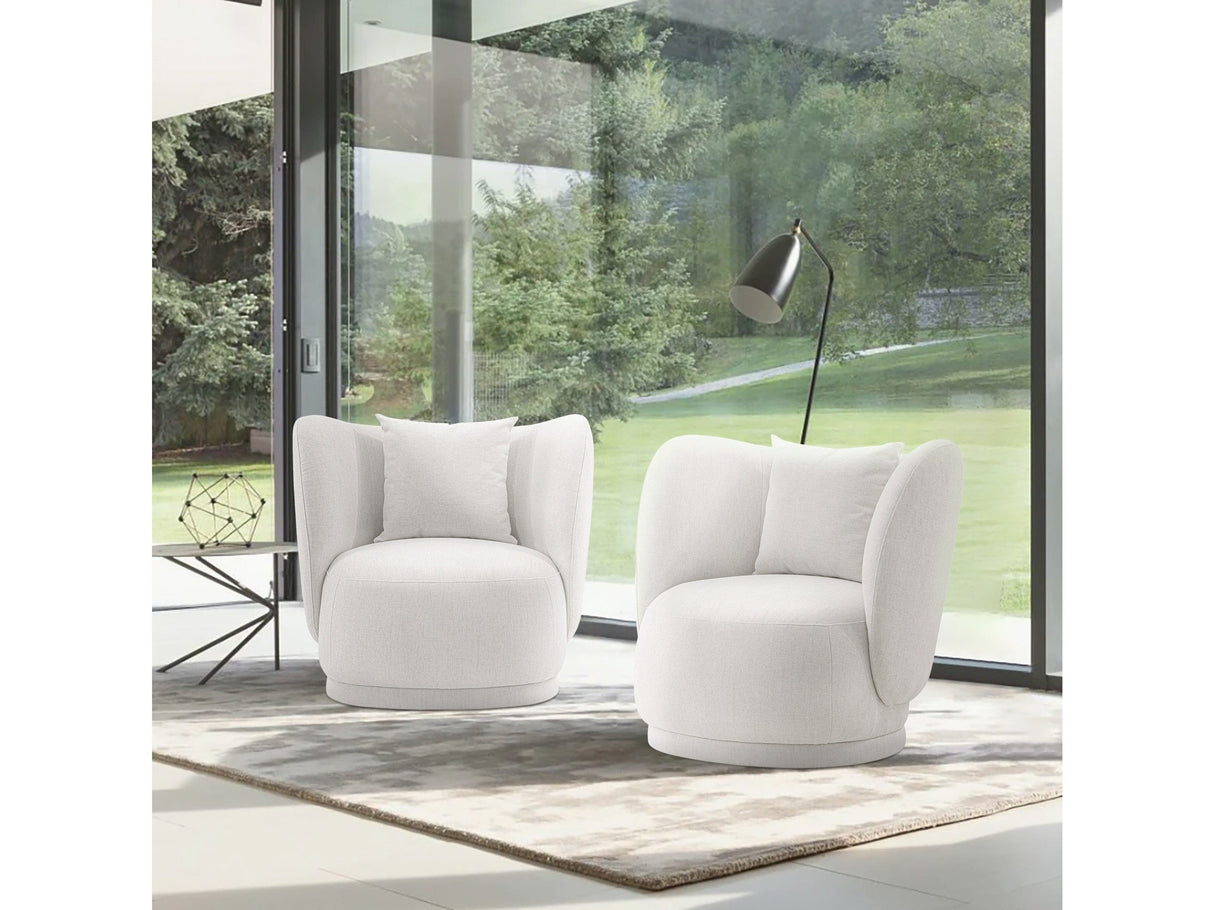 Siri Accent Chair in Cream (set of 2) by Manhattan Comfort at Eve Furniture