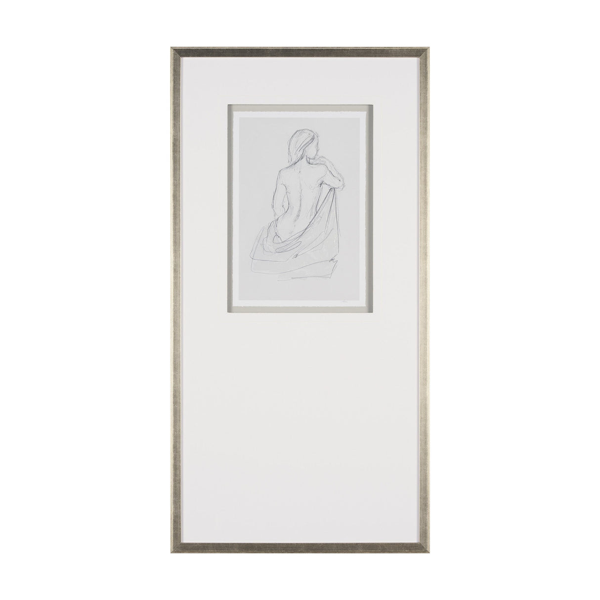 Sitting Model I by Mercana Studio a Hand Embellished Framed Art Print Matted under Glass by Mercana at Eve Furniture