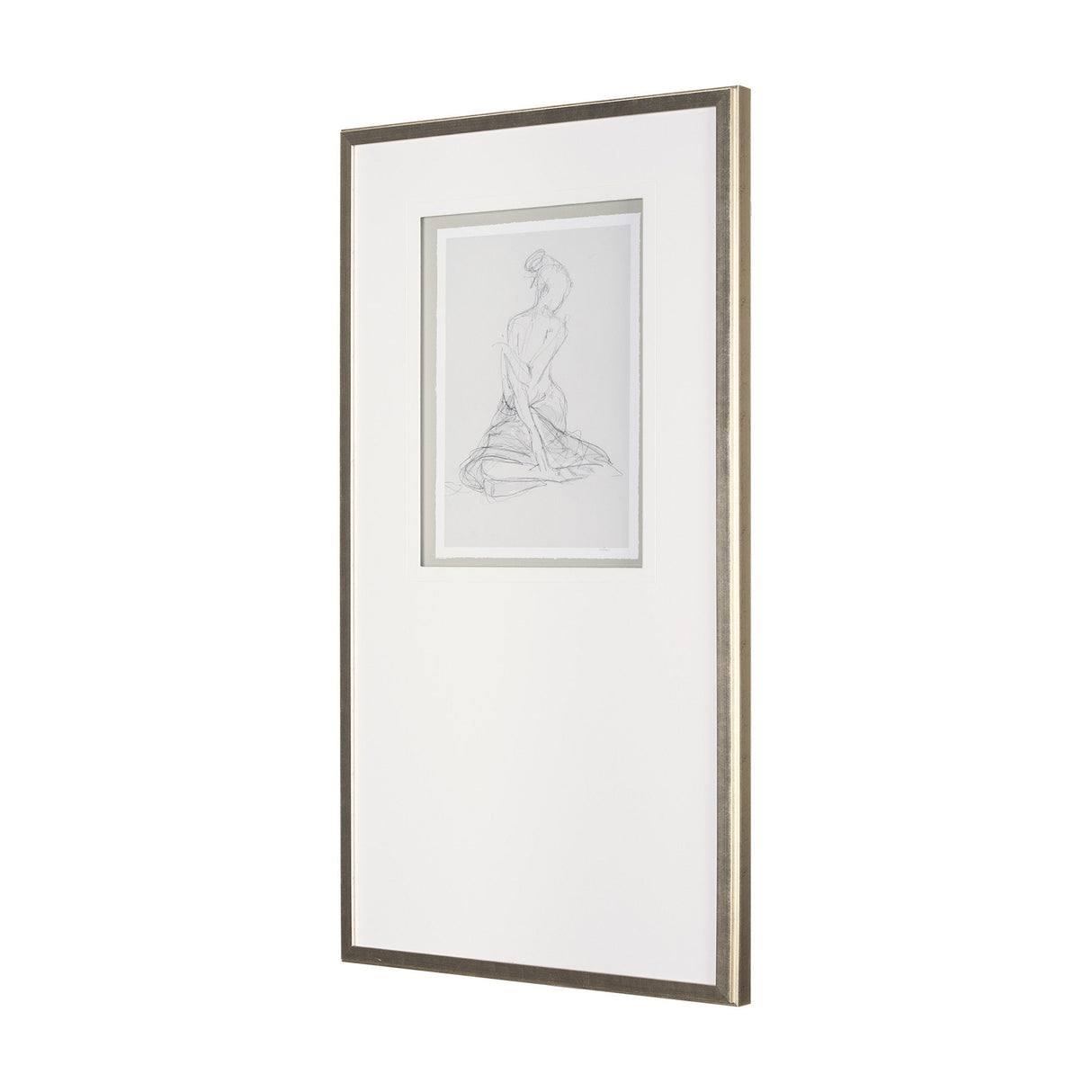 Sitting Model II by Mercana Studio a Hand Embellished Framed Art Print Matted under Glass by Mercana at Eve Furniture